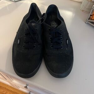 Vans Black Low-Top Canvas Sneakers